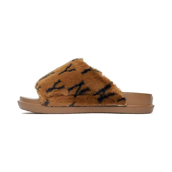 Dép MLB Chunky Mound Fur Winter New York Yankees 3ALPSWS26-50BRD Màu Nâu - Dép - Vua Hàng Hiệu