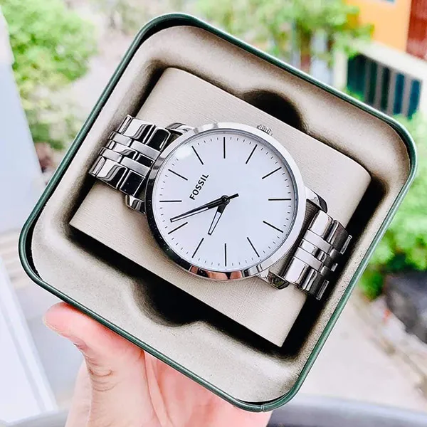 Đồng Hồ Nam Fossil Luther Three-Hand Smoke Stainless Steel BQ2313 Màu Ghi
