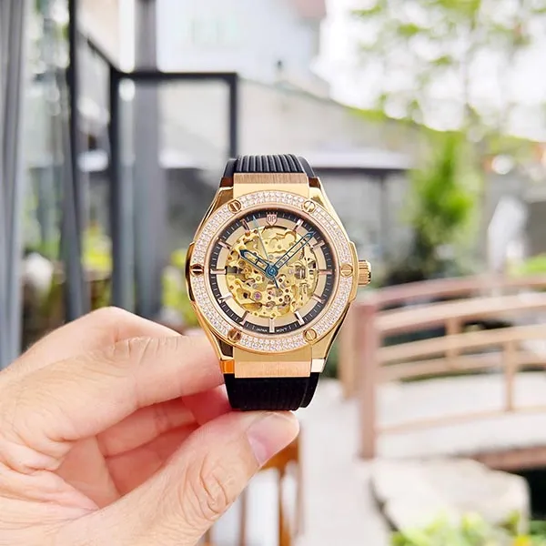 Đồng Hồ Nam Olym Pianus OP990-45.24ADGR-GL-D Skeleton Màu Vàng Đen - Đồng hồ - Vua Hàng Hiệu