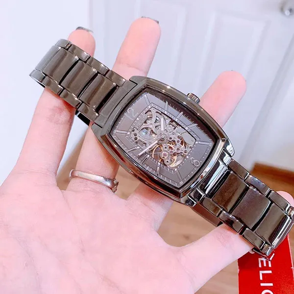 Đồng Hồ Nam Fossil Relic by Fossil Men's Perry Stainless Steel Automatic ZR77308 Màu Ghi