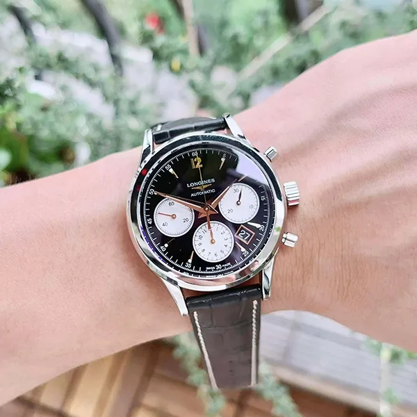 Đồng Hồ Nam Longines Chronograph L2.750.4.96.0 Màu Bạc Đen - Đồng hồ - Vua Hàng Hiệu