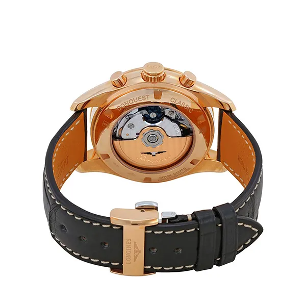 Đồng Hồ Nam Longines Conquest Chronograph Gold 18k Automatic L27868563 41mm Màu Đen - Đồng hồ - Vua Hàng Hiệu