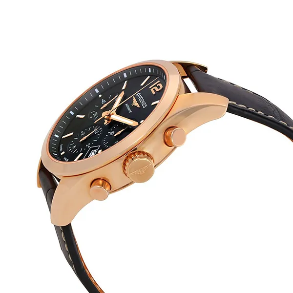 Đồng Hồ Nam Longines Conquest Chronograph Gold 18k Automatic L27868563 41mm Màu Đen - Đồng hồ - Vua Hàng Hiệu