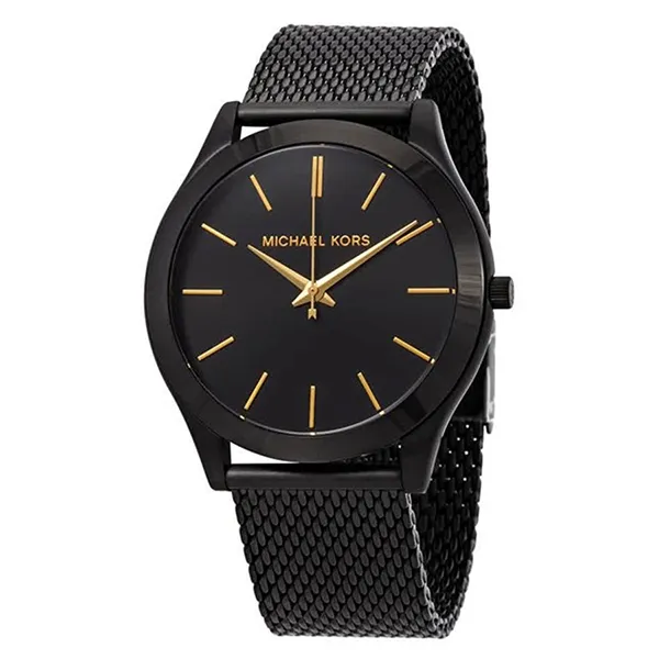 Đồng Hồ Nam Michael Kors Runway Slim Black IP Watch MK8607 44mm Màu Đen