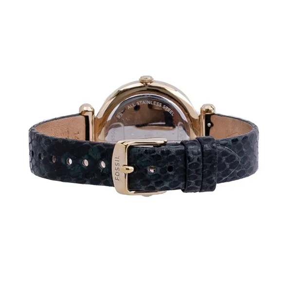 Đồng Hồ Nữ Fossil Tillie Three-Hand Fern Leather BQ3552 Dây Da Rắn Màu Xanh Lá
