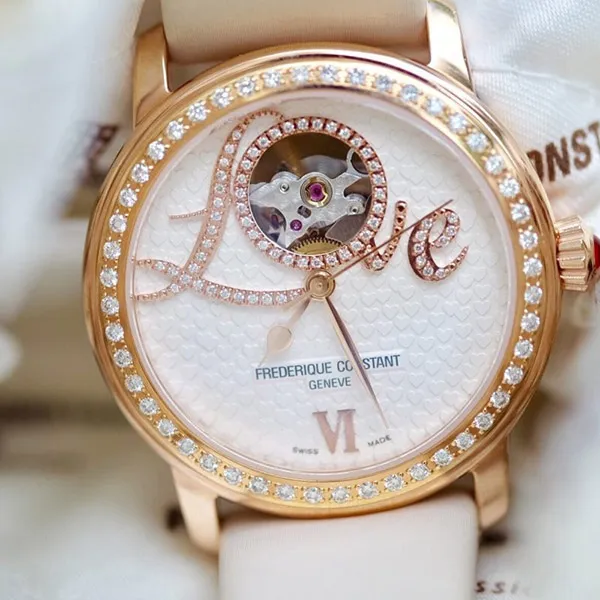 Đồng Hồ Nữ Frederique Constant FC-310LHB2PD4 Màu Trắng Phối Vàng Hồng - Đồng hồ - Vua Hàng Hiệu