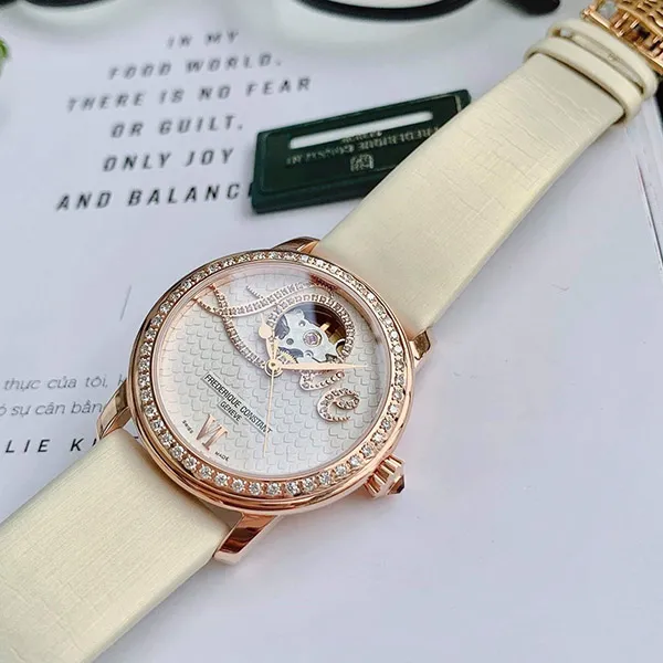 Đồng Hồ Nữ Frederique Constant FC-310LHB2PD4 Màu Trắng Phối Vàng Hồng - Đồng hồ - Vua Hàng Hiệu