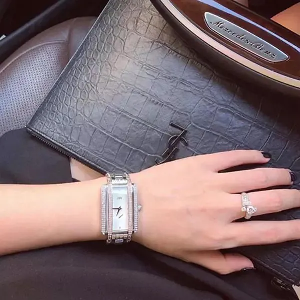 Đồng Hồ Nữ JBW Watch With Rectangular Dial J6358D Màu Bạc Phối Vàng Hồng - Đồng hồ - Vua Hàng Hiệu