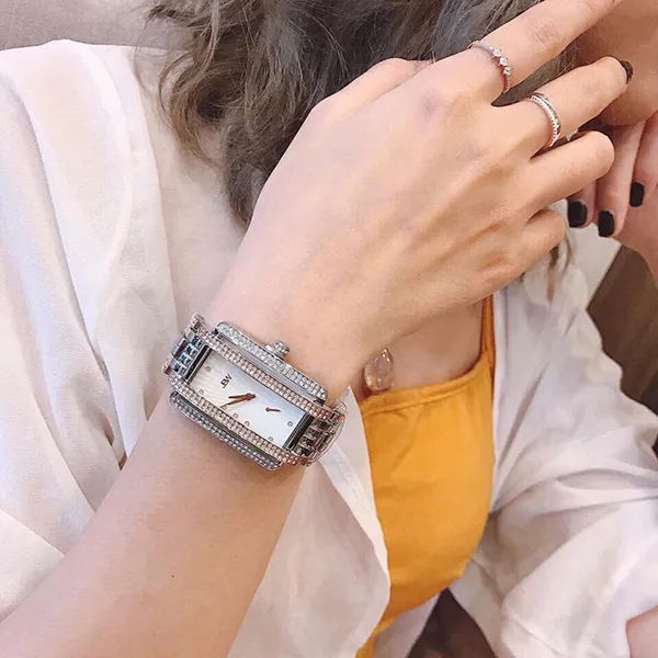 Đồng Hồ Nữ JBW Watch With Rectangular Dial J6358D Màu Bạc Phối Vàng Hồng - Đồng hồ - Vua Hàng Hiệu