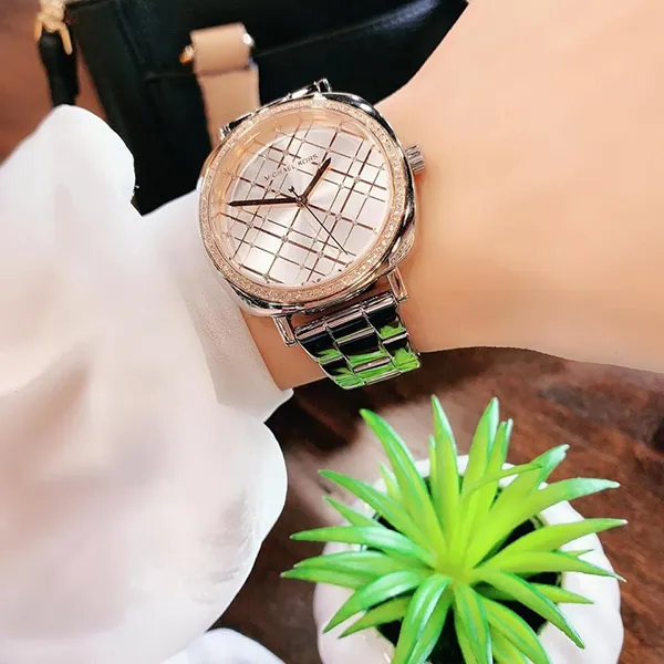 Đồng Hồ Nữ Michael Kors Nia Quartz Silver Crystal Dial Ladies Watch MK3988 Màu Bạc Phối Vàng Hồng