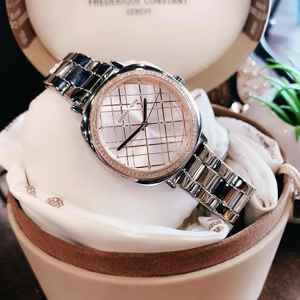 Đồng Hồ Nữ Michael Kors Nia Quartz Silver Crystal Dial Ladies Watch MK3988 Màu Bạc Phối Vàng Hồng