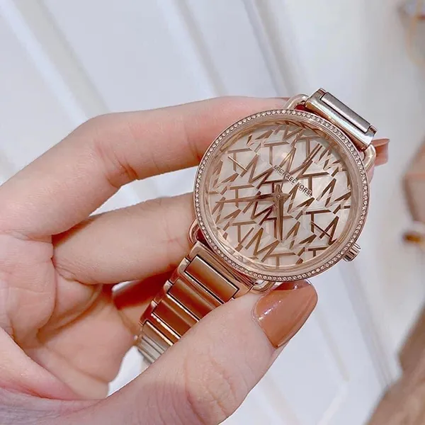 Đồng Hồ Nữ Michael Kors Portia Rose Gold Watch MK3887 37mm Màu Vàng Hồng