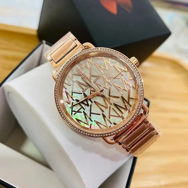 Đồng Hồ Nữ Michael Kors Portia Rose Gold Watch MK3887 37mm Màu Vàng Hồng
