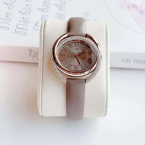 Đồng Hồ Nữ Swarovski Duo Watch 5484382 Màu Xám Phối Vàng Hồng