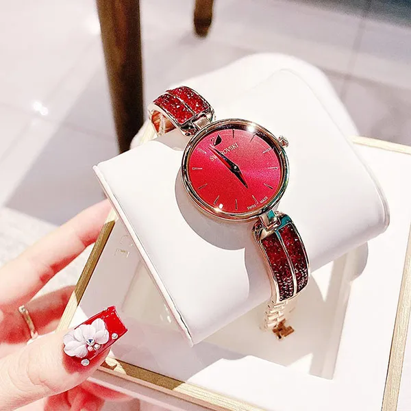 Đồng Hồ Nữ Swarovski Dream Rock Watch 5519312 Màu Đỏ
