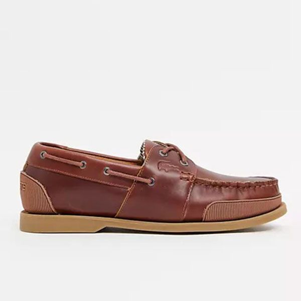 Giày Lười Nam Lacoste Men's Brown Nautic 120 Shoes Màu Nâu Size 41 - 4