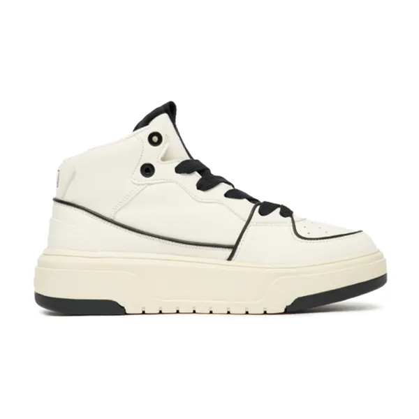 Giày Thể Thao MLB Chunky Liner High New York Yankees White Black 3ASXCB12N-50IVS Màu Trắng Đen Size 230