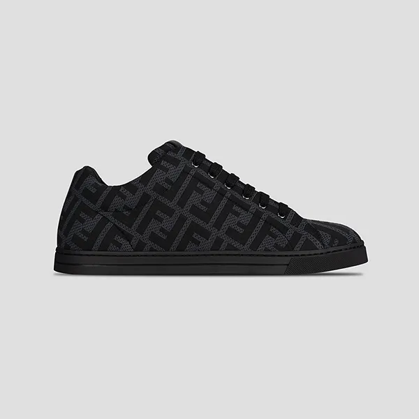 Giày Sneaker Fendi FF Motif Black Grey 7E125 8A7MY F18SR Màu Đen Xám Size 42