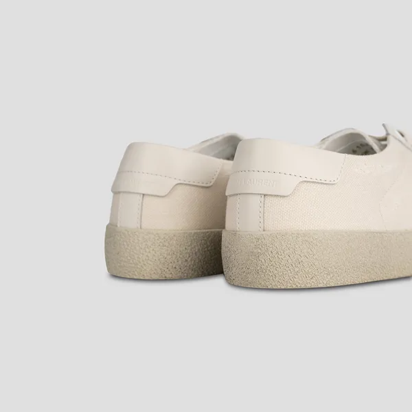 Giày Sneaker Nam Yves Saint Laurent YSL Court Classic Cream 610648 GUP10 9113 Màu Trắng Kem Size 42