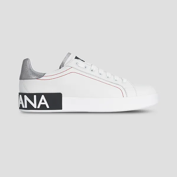 Giày Sneakers Dolce & Gabbana Calfskin Nappa Portofino CK1587 AH527 8B441 Màu Trắng Size 39.5