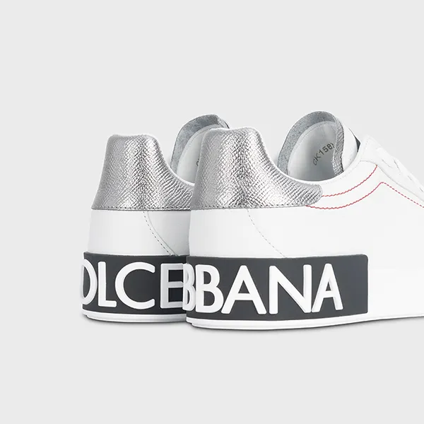 Giày Sneaker Nam Dolce & Gabbana D&G Calfskin Nappa Portofino CK1587 AH527 8B441 Màu Trắng Size 6