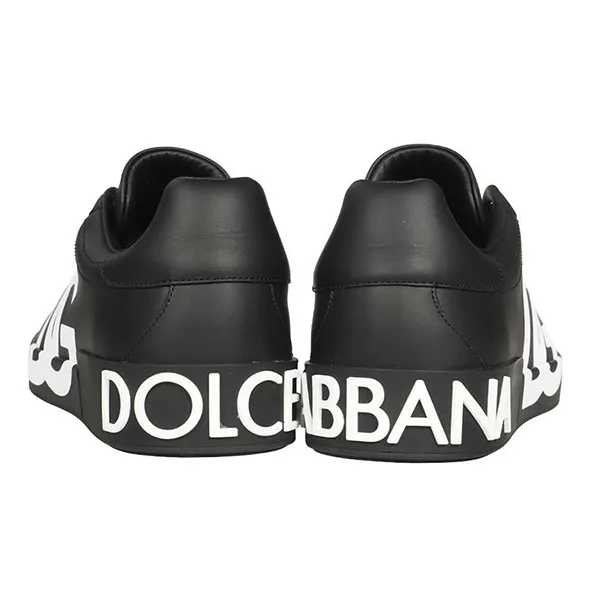 Giày Sneakers Dolce & Gabbana D&G Portofino Nappa Leather CS1772 AC330 8B956 Màu Đen Size 42