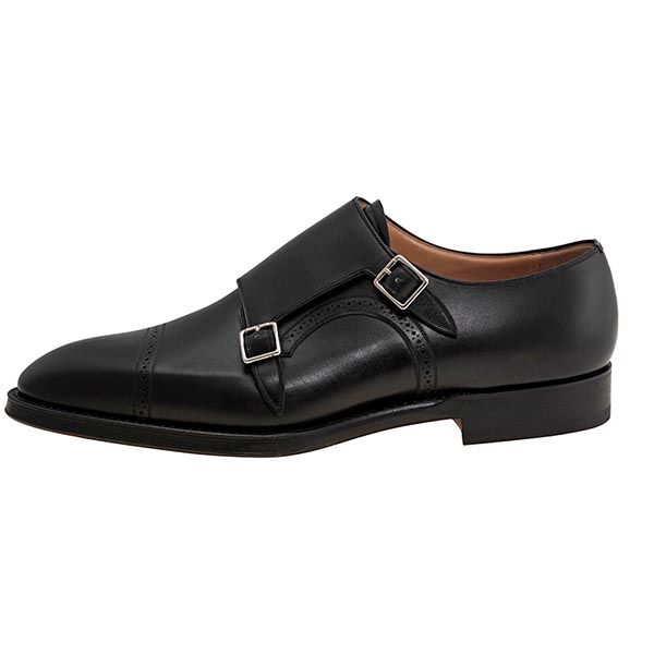 Giày Tây Bally Men's Black Scardino Leather Monk Màu Đen Size 43 - 4