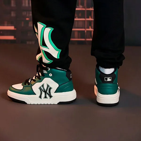 Giày Thể Thao MLB Chunky-Liner High New York Yankees D.Green 3ASXCB12N-50GND Màu Xanh Green Size 240 - Giày - Vua Hàng Hiệu