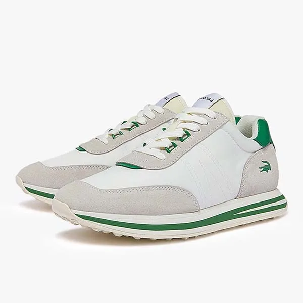 Giày Thể Thao Nam Lacoste L-Spin Textile 0922 Màu Trắng Xanh Size 43