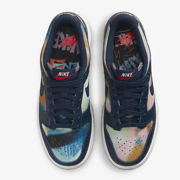 Giày Thể Thao Nike Dunk Low Graffiti Navy (GS) DM1051-400 Phối Màu Size 39