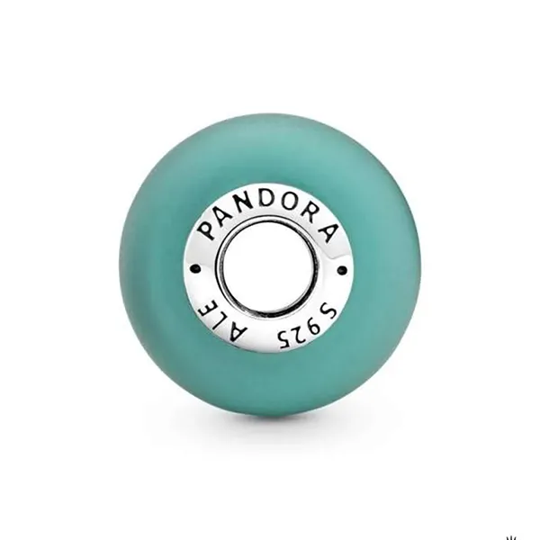 Hạt Vòng Charm Pandora 799555C00 Matte Green Murano Glass Charm Màu Xanh Lá