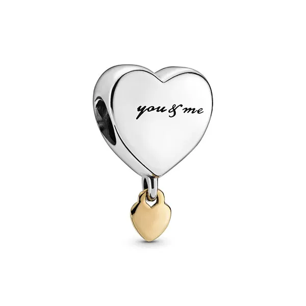 Hạt Vòng Charm Pandora Dangling You & Me Heart 796558 Màu Bạc - Trang sức - Vua Hàng Hiệu