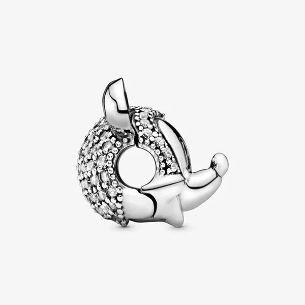 Hạt Vòng Charm Pandora Disney Mickey Mouse Pavé Clip 797495CZ Màu Bạc