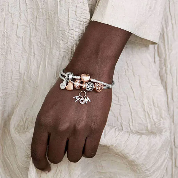 Hạt Vòng Charm Pandora Openwork Family Tree Heart Charm 788826C01 Màu Vàng Hồng - Trang sức - Vua Hàng Hiệu