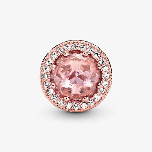 Hạt Vòng Charm Pandora Sparkling Blush Pink 781725NBP Màu Vàng Hồng