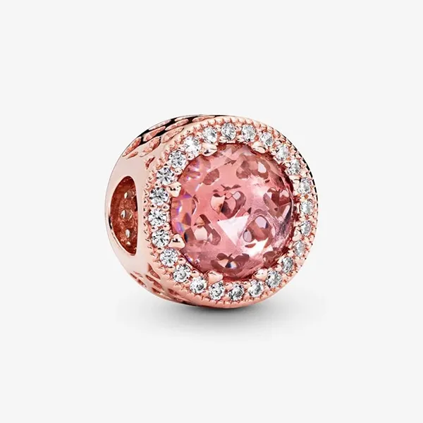Hạt Vòng Charm Pandora Sparkling Blush Pink 781725NBP Màu Vàng Hồng