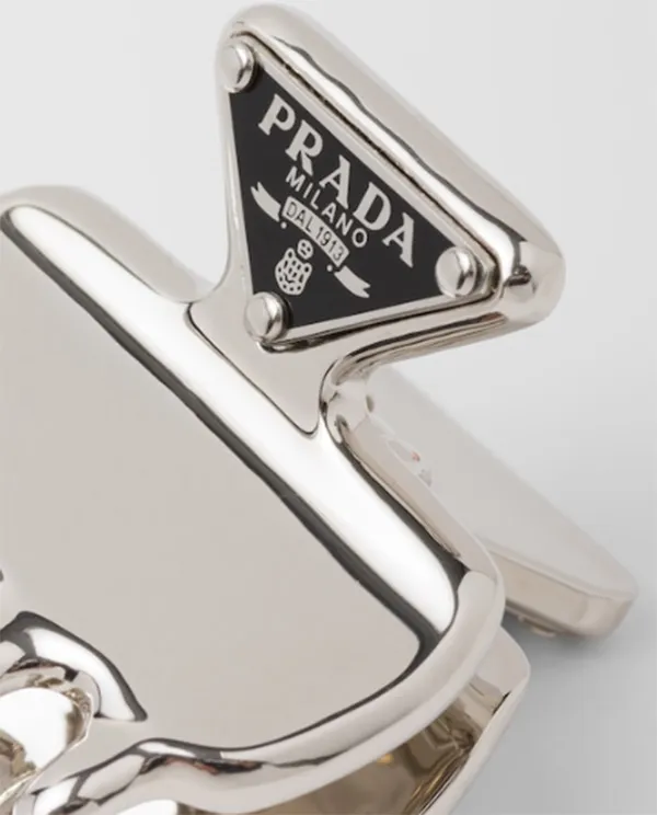 Kẹp Tóc Prada Metal Hair Clip 1IF087_2BA6_F0002 Màu Bạc