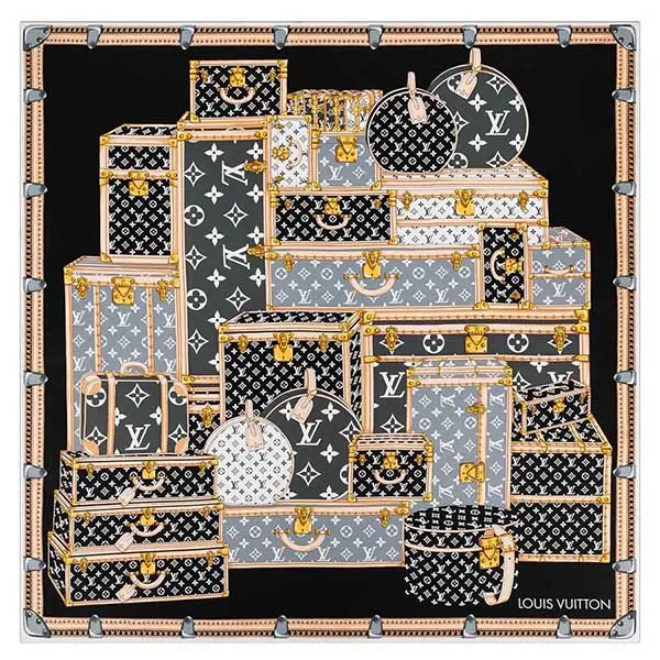Khăn Nữ Louis Vuitton LV Let's Go Square 90 M76459 Phối Màu - Thời trang - Vua Hàng Hiệu
