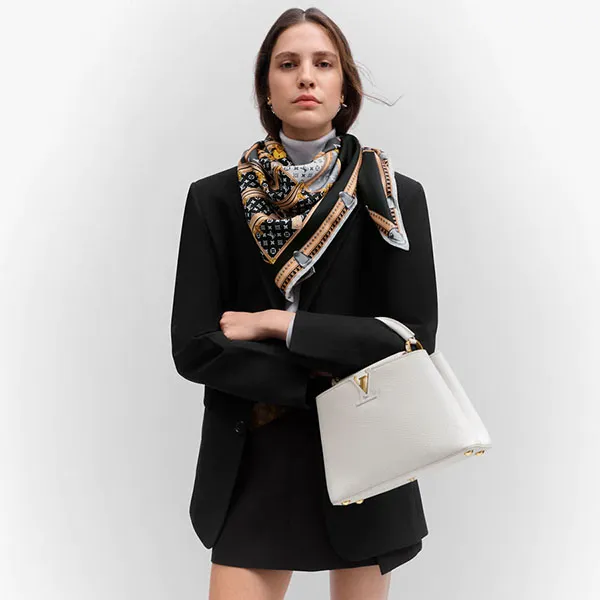 Khăn Nữ Louis Vuitton LV Let's Go Square 90 M76459 Phối Màu - Thời trang - Vua Hàng Hiệu