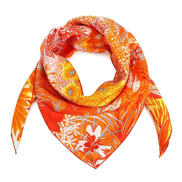 Khăn Lụa Hermès Mountain Zebra Jungle Zebra Square Scarf 90 Màu Cam - Thời trang - Vua Hàng Hiệu