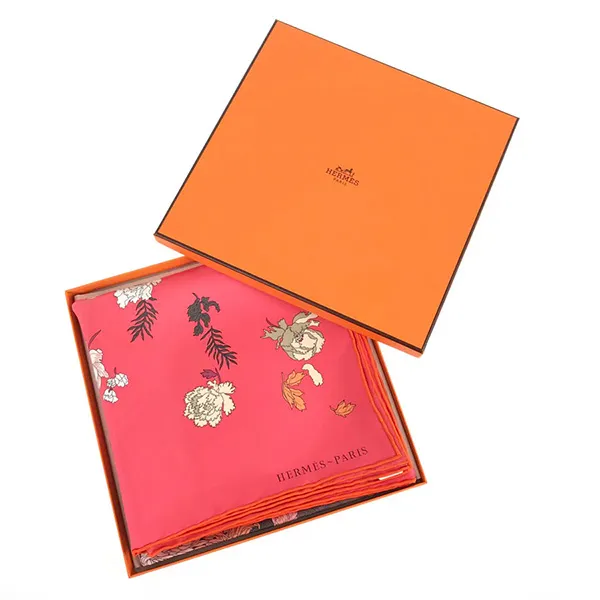 Khăn Lụa Hermès Robe Legere Scarf 90 Màu Hồng