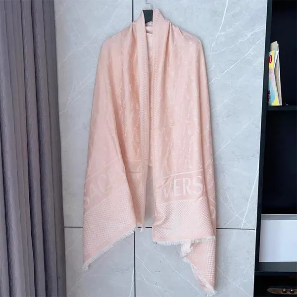 Khăn Quàng Cổ Versace Jacquard Scarf In Silk And Wool Màu Hồng - Thời trang - Vua Hàng Hiệu