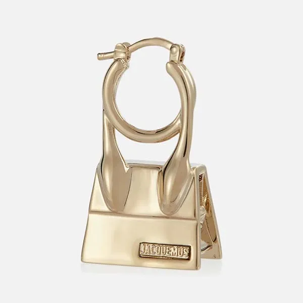 Khuyên Tai Jacquemus Les Creoles Chiquito Knot Earrings Màu Vàng - Trang sức - Vua Hàng Hiệu