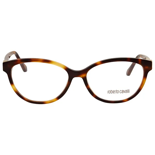 Kính Mắt Cận Roberto Cavalli Ladies Tortoise Round Eyeglass Frames RC507205254 Màu Nâu
