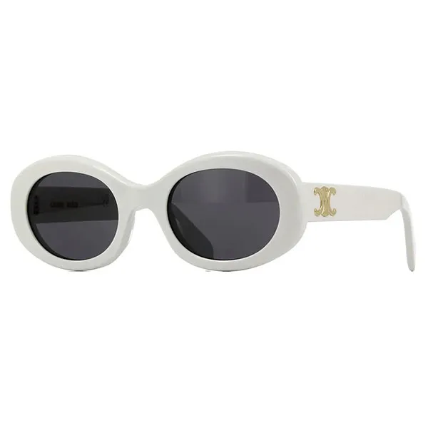 Kính Mát Celine Oval Sunglasses CL40194U 25A Màu Trắng Xám - Kính mắt - Vua Hàng Hiệu