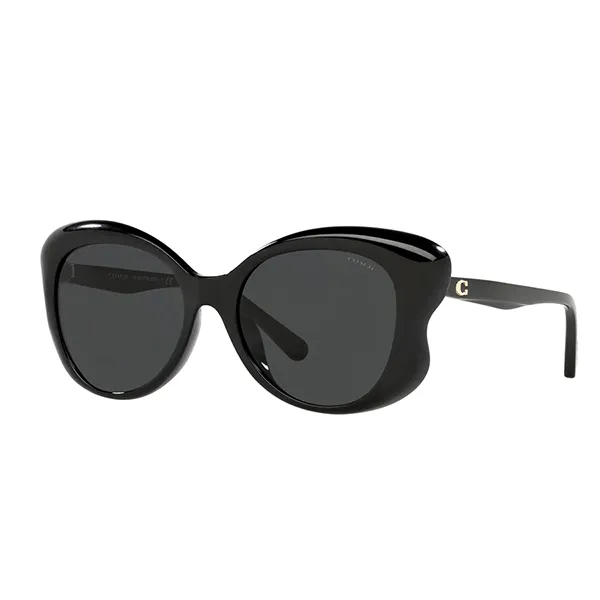 Kính Mát Coach Women Black Sunglasses HC8307U-500287 55mm Màu Xám Đen