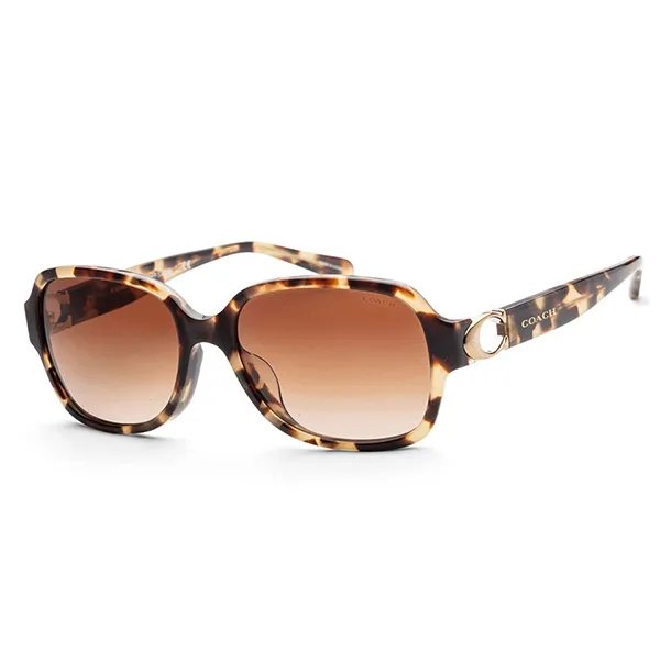 Kính Mát Coach Women Brown Tortoise Sunglasses HC8241F-557674-57 Màu Nâu