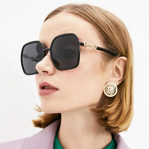 Kính Mát Gucci Grey Oversized Ladies Sunglasses GG0890SA 001 58 Màu Xám - Kính mắt - Vua Hàng Hiệu