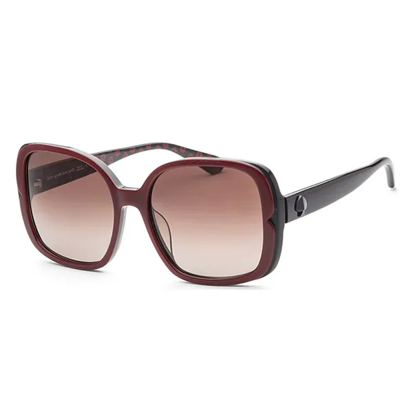 Kính Mát Kate Spade Elianna Burgundy Sunglasses ELIANNAGS-0SR8-HA 55mm Màu Nâu/Đỏ