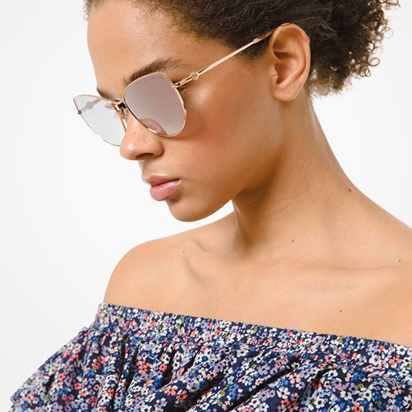 Kính Mát Michael Kors Fashion Women's Sunglasses MK1062-1108M5 Màu Hồng Vàng - 1